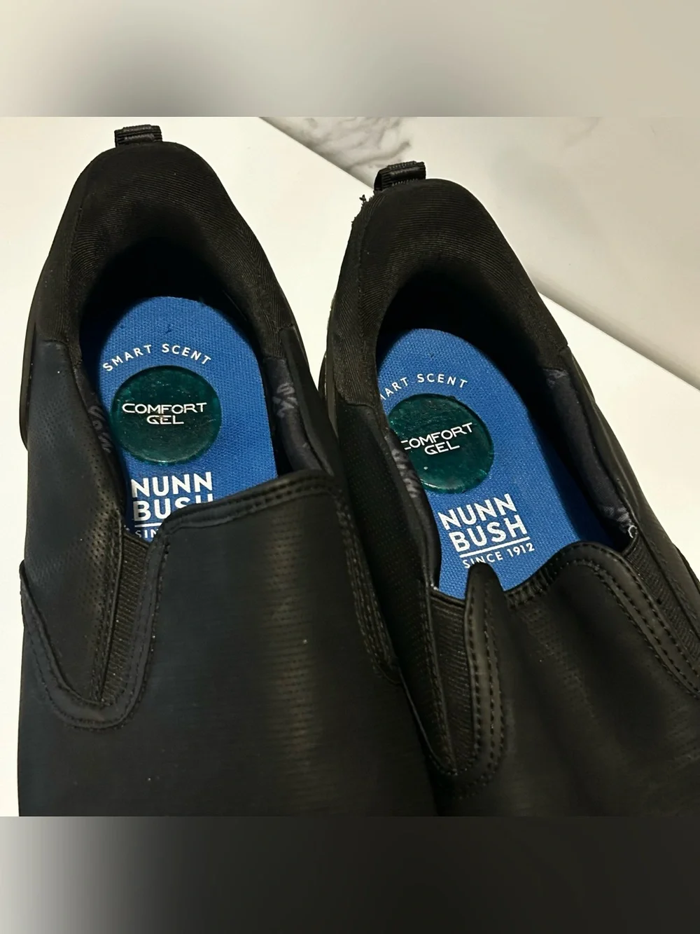 Nunn Bush Black Slip-On Casual Loafers